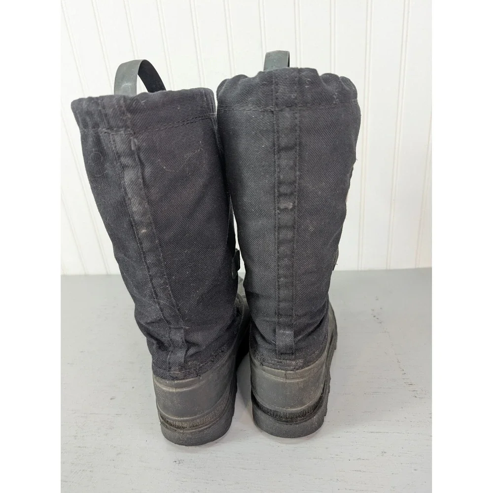 Kamik Canada Black Snow Boots Boys Youth Size 7 Winter Waterproof Insulated Warm